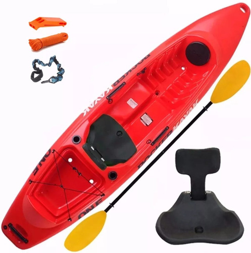 Combo Kayak Rocker One Remo Butaca Silbato Pita Soga