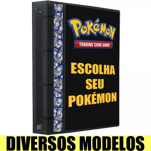 Pasta Tipo Fichário Pokémon + 30 Folhas Yes + 9 Cards