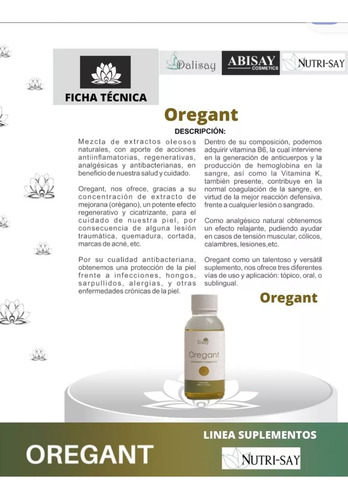 Oregant, Sisay 2 Piezas