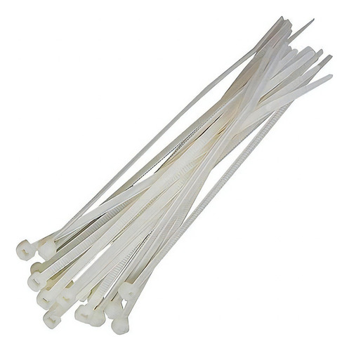 Brida de nailon para 500 cables, 4,8 x 300/5,0 x 280, alta resistencia, color blanco