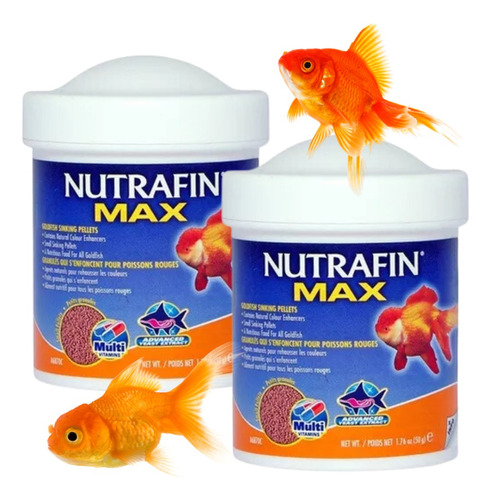 Alimento Peces Goldfish Sinking Pellet Nutrafin Max 50g