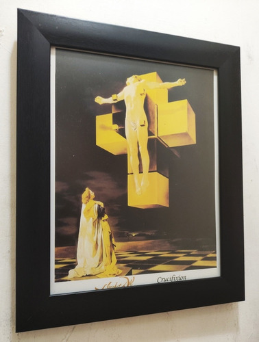 Crucifixión _ Dalí Litografía Enmarcada 30 X 25 Cms