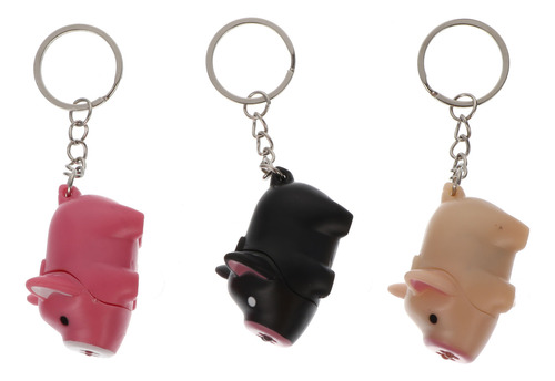 Llavero Bag Charm Con Forma De Cerdito Para Coche, 3 Unidade