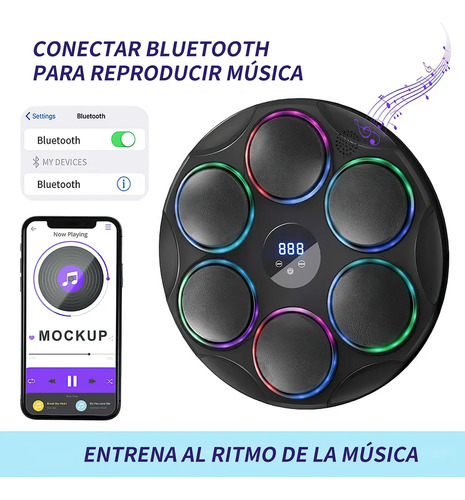 Boxing Machine AMTUMI of Music Trainer De Box Electronico With Bluetooth Music & Color Games Martial arts and boxing máquina de boxeo colgante con música y juegos color negro