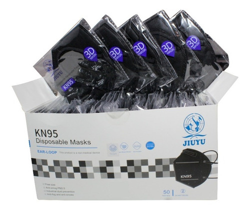 Cubrebocas Kn95 50 Piezas Tapabocas 5 Capas Reutilizable