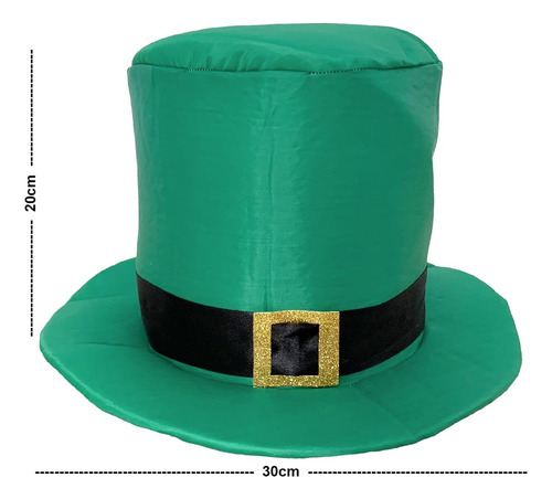 Kit Festa São Patrício Saint Patrick´s Day 1 Chapéu 1 Óculos