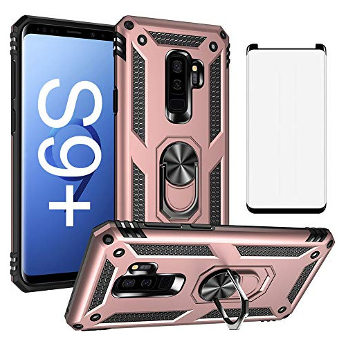 Funda Para Samsung Galaxy S9+ S9plus Rosa Rosa Dorado Na Sil