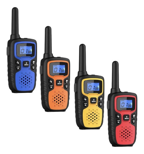 4 Walkie Talkies Portátiles De Dos Vías Largo Alcance