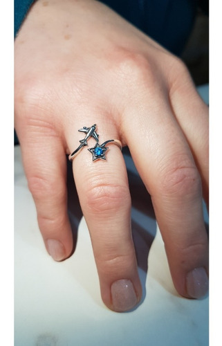 Anillo Avion Ajustable Plata S925