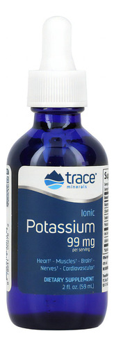 Liquid Potássio Iônico Trace Minerals - Nervio 99mg 59ml Sabor sem sabor