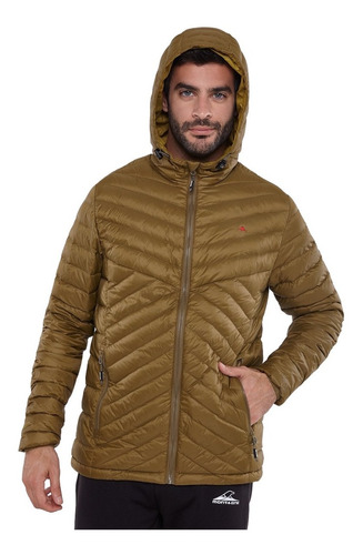 Campera De Pluma Montagne Hombre Neegan Con Capucha Duvet