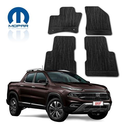 Jogo Tapete Borracha Original Mopar Fiat Toro Volcano 2020