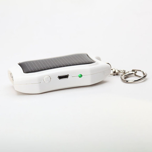 Mini Linterna Solar Con Llavero, Recargable Con Mobile P