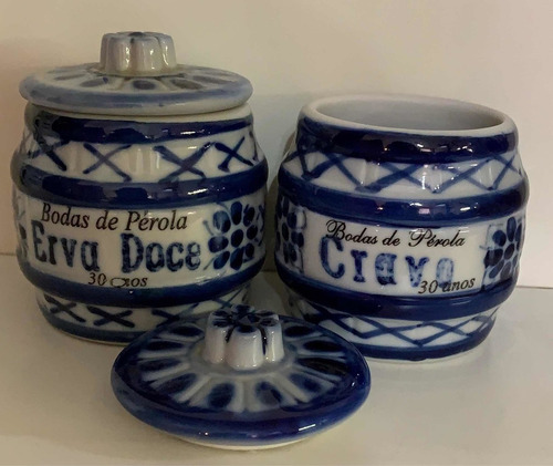 Imagem 2 de 4 de Kit 2 Potes Cravo E Canela Para Bodas De Perola 30 Anos