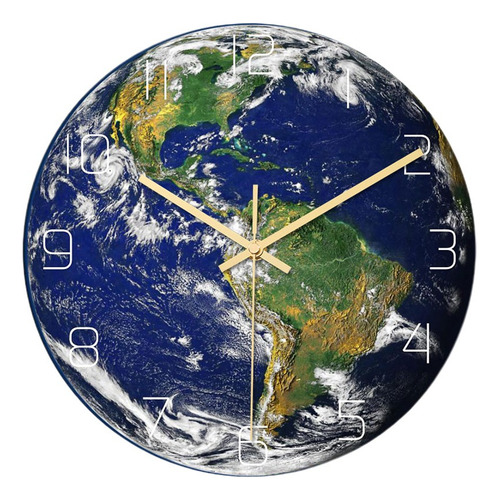 Creativo América Del Sur Forma Mapa Reloj De Pared Redondo D