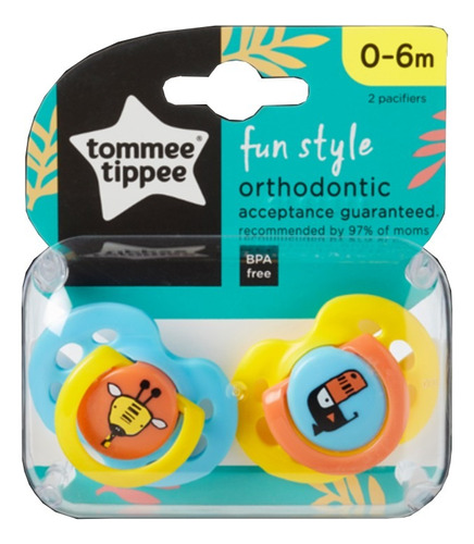 Chupete X2 Fun Style 0-6 M Tommee Tippee Casa Superbland