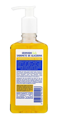Sabonete Líquido De Glicerina Granado Bebê 250 Ml - Camomila