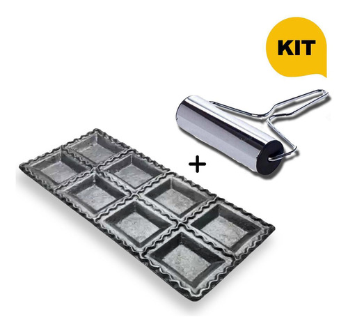 Kit Mini Rolo Para Massa E Forma Torteloni Ravioli Alumínio