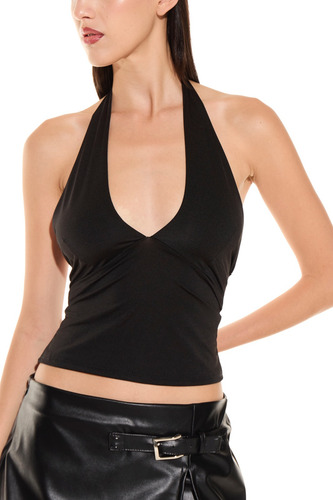Remera Top Escote Halter Para Atar Al Cuello Mujer