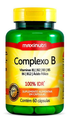 Complexo B 100% Idr Com 60 Capsulas Maxinutri