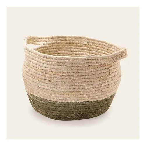 Cesta de fibra natural Medium Mart con asa | Sala de estar | Fregadero