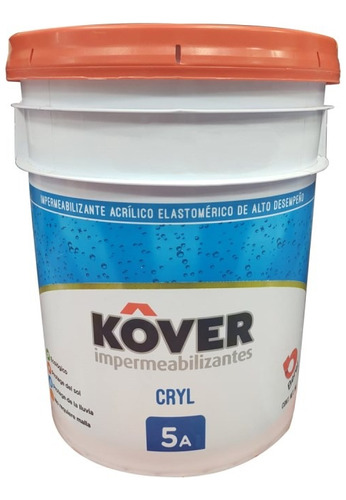 Impermeabilizante Kover Cryl 5 Años Terracota 19 Lt # 4405-6