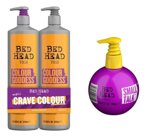 Tigi Colour Goodless Shampoo + Acond 970 Ml + Small Talk