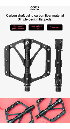 Gorix Pedales Planos De Bicicleta Cnc Ancho 3 Cojinetes Tubo