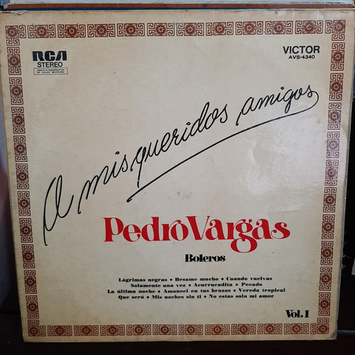 Vinilo Pedro Vargas A Mis Queridos Amigos M2