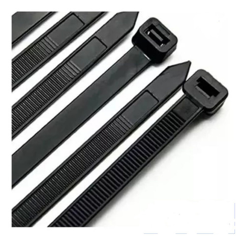 Abracadeira De Nylon Preta C/1000 Un 3,6x300 Flex - 30 Cm Cor Preto