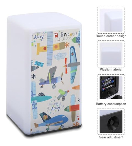 Lámpara De Escritorio Pequeña Con Estampado De Avión, Portát