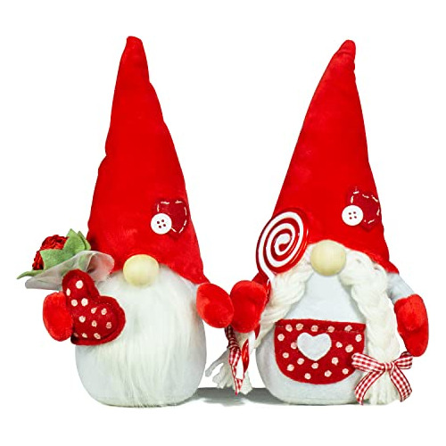 Día De San Valentín Pareja Romántica Gnomos Decoraci...