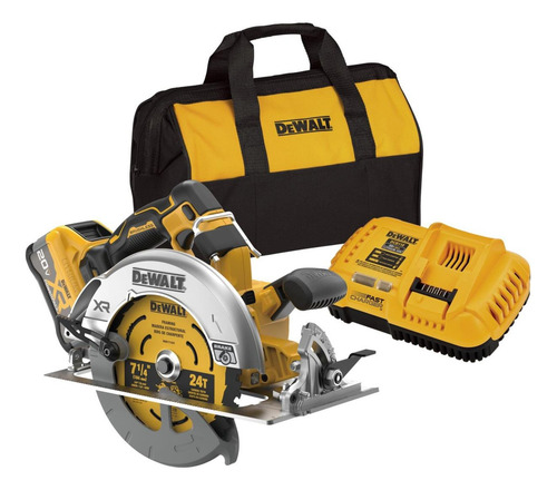 Kit circular inalámbrico Dewalt Max Xr de 20 V, paquete de alimentación Xr con bolsa