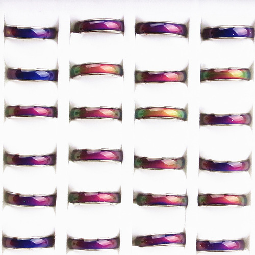 Pack Of 40 Emotional Feeling Mood Ring Color Change Us Size