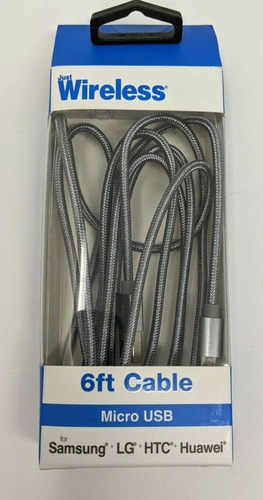 Just Wireless 6ft Braided Micro Usb To Usb-a Cable - Sla Ccq