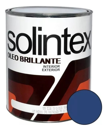 Pintura Azul Colonial Óleo Brillante Cod-550 Solintex 