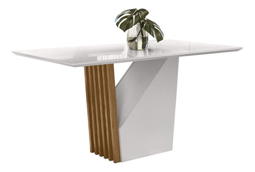 Mesa De Jantar 4 Lugares 120cm Venetti N02 Ypê/off White - M