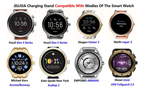 2pack Dock Charger Compatible Con Fossil Gen 5 Garrett Hr/ca