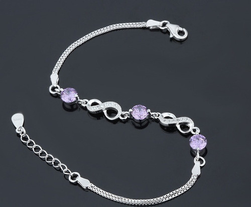 Imagen 2 de 5 de Pulsera De Plata 0.925 Con Zirconia - 1033
