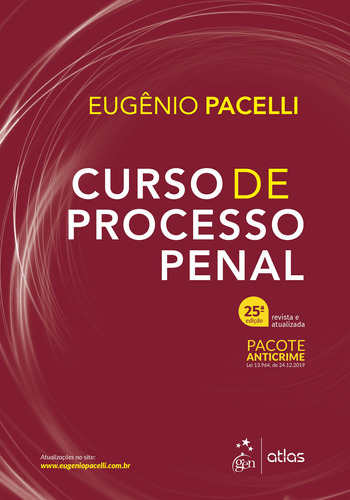 Curso de Processo Penal, de PACELLI, Eugênio. Editora Atlas Ltda., capa mole em português, 2021