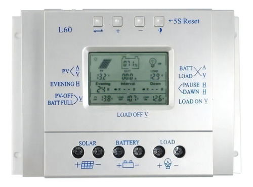 Controlador De Carga Para Painel Solar 60a Mppt 12e24v