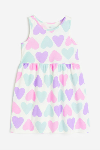 Vestido De Niña H&m Diseño Corazones Pastel