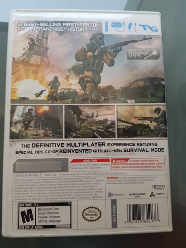 Videojuego Call Of Duty Para Nintendo Wii (Usado)