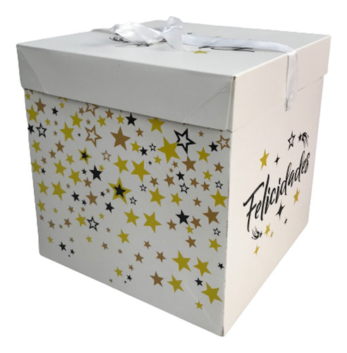 Caja De Regalo Sorpresa Plegable 15cm Felicidades 5082