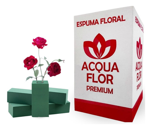 24 Un Espuma Esponja Floral Tijolo Fenolica 23x10x7cm Decor