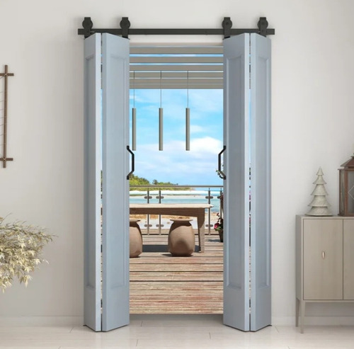 Kit Corredera Para 4 Puertas Plegables Granero Riel 2.9mt