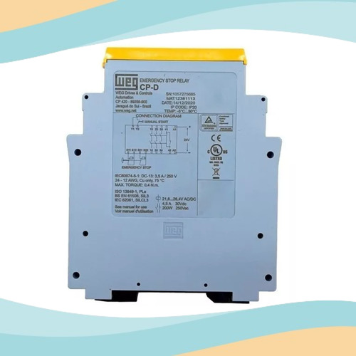 Relé De Segurança Parada Emergência 24vca/vcc Nr12 Cp-d Weg