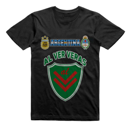 Remera Algodon Negra Al Ver Veras Mar Plata