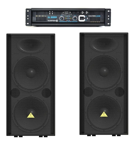 Par De Bafles Concert Bocinas 2x15 Behringer + Poder Sl6000 | Envío gratis