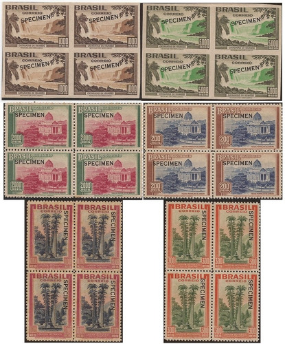 Série Completa Quadra Selo 119-24 Turismo 1937 Nova Specimen